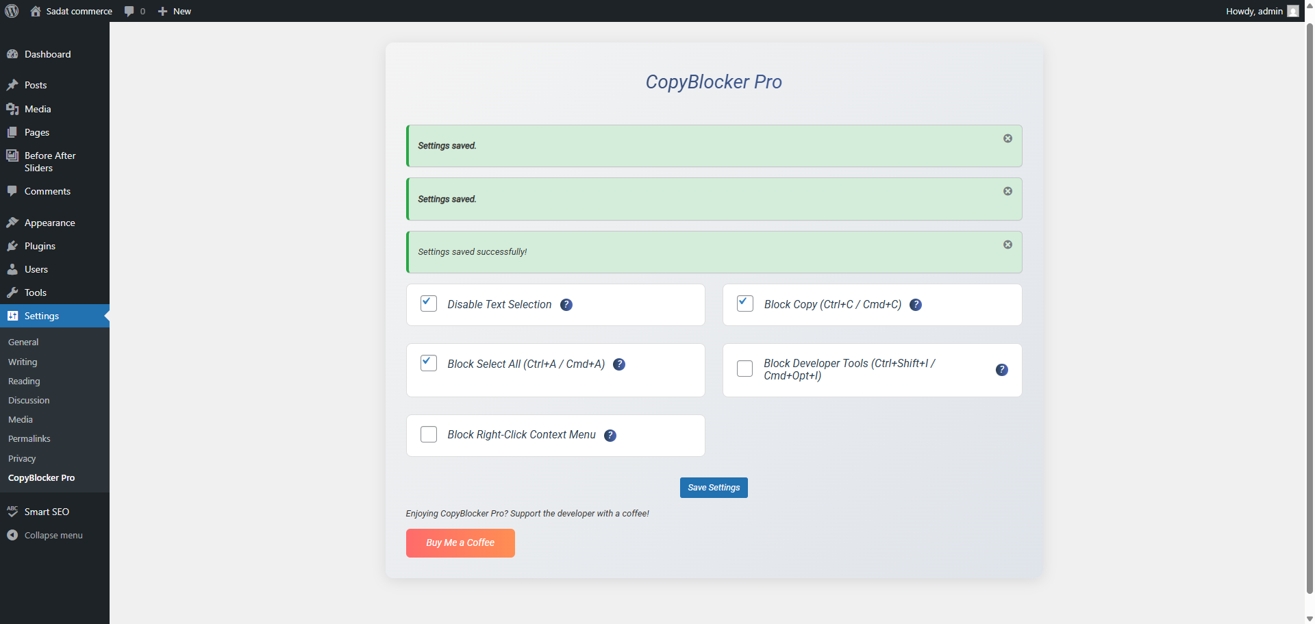 Example: Blocked Right Click Context Menu