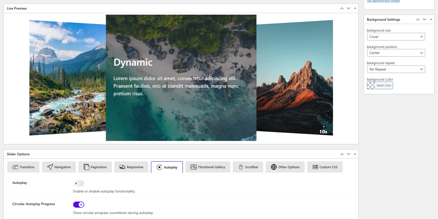 Slider Frontend – Gutenberg Support