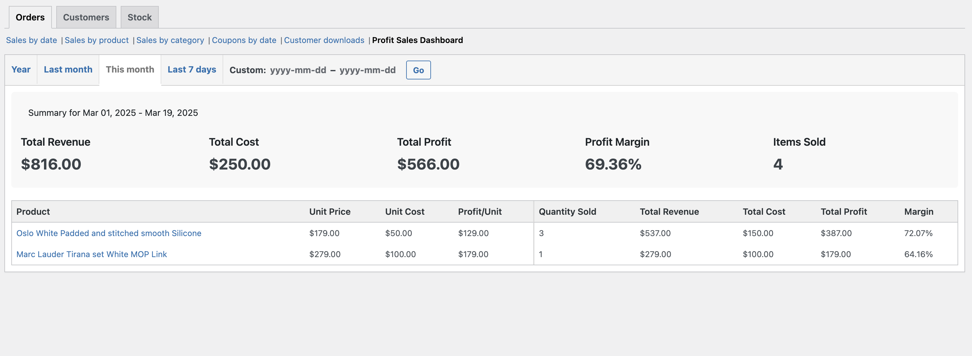 screenshot-3.png - Profit margin calculations.