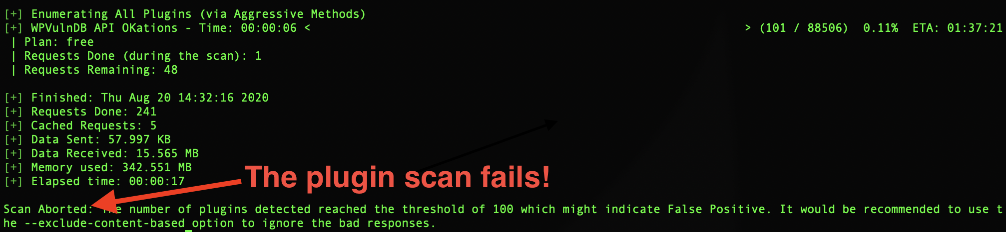 Defeating WPScan's plugin scan