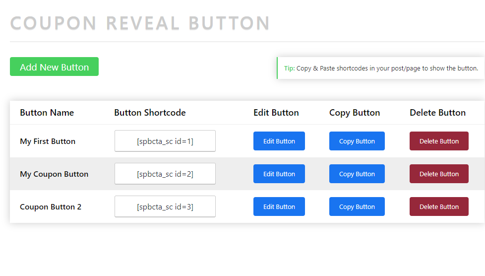 Manage your coupon reveal buttons.