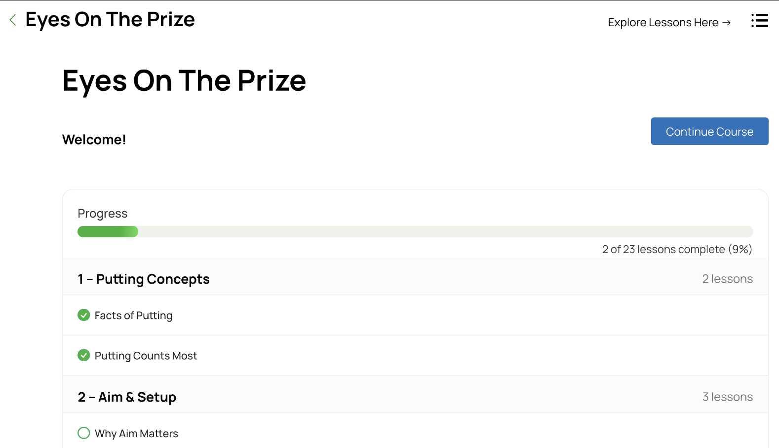 Course outline example.