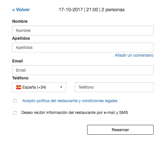 Second step booking