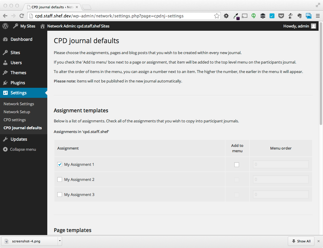 We can see that the CPD workflow was successful, and we now have a new journal titled 'participant'.