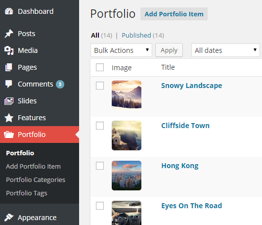 Manage post types from the admin panel.