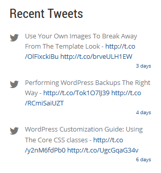 Add your latest tweets without cumbersome setting pages