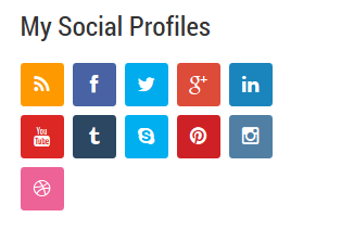 Display a list of links to your social profiles
