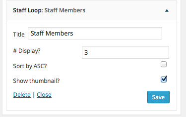 Staff loop widget