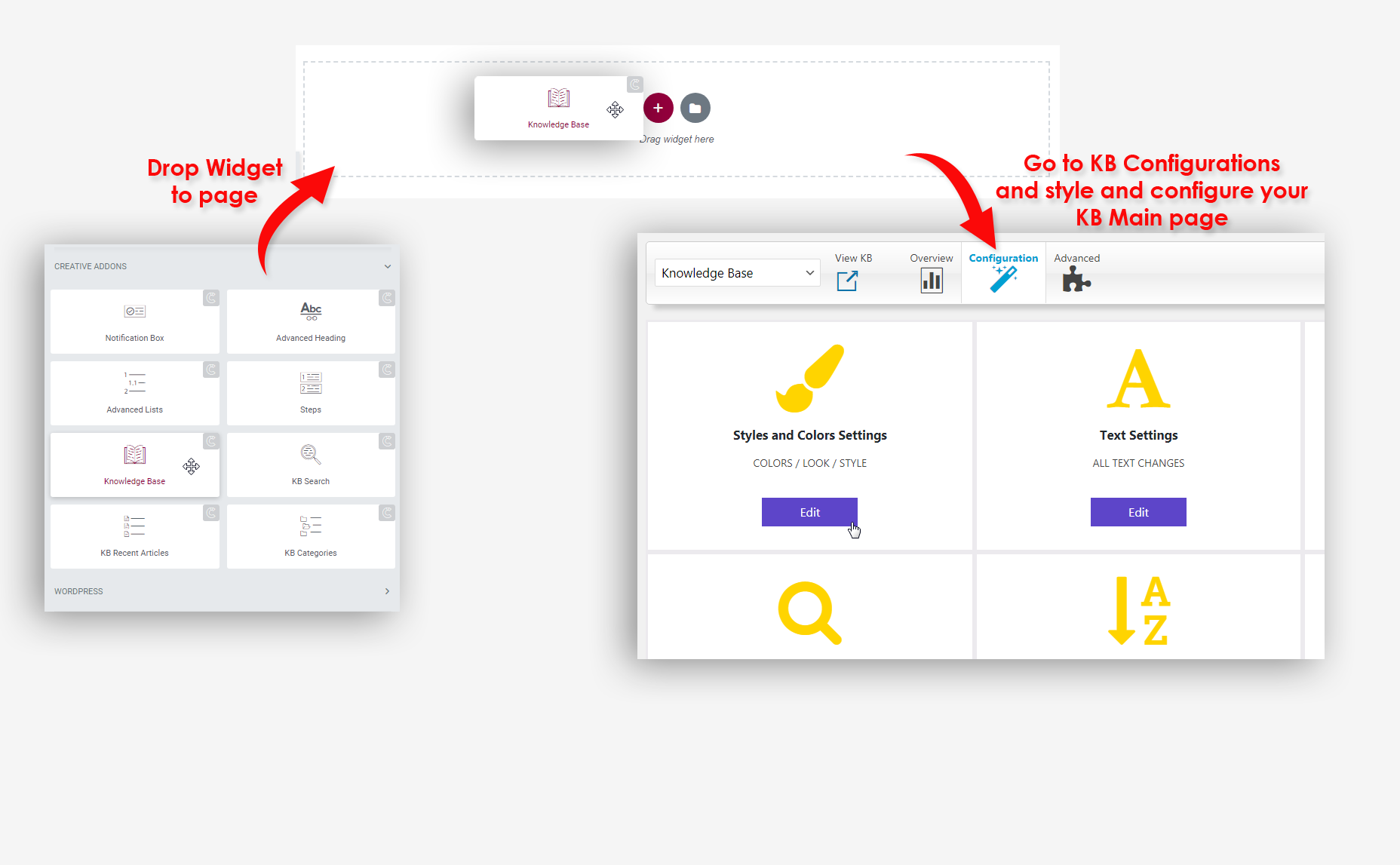 Text and Image widget example