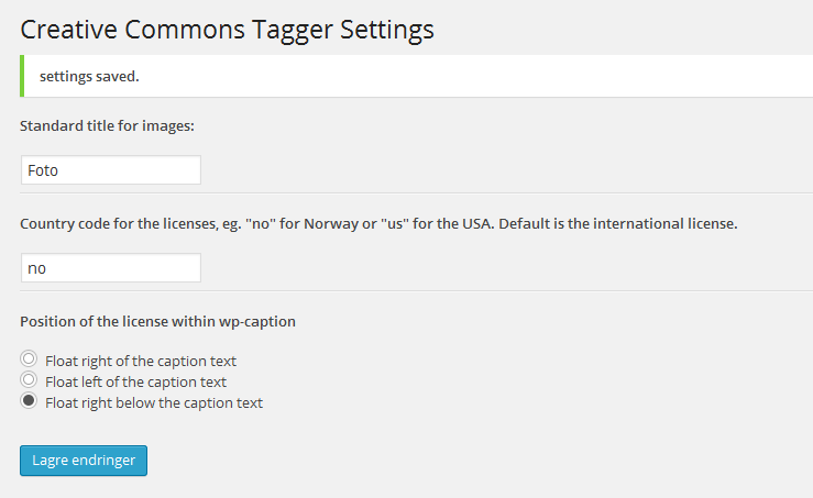 This is a screen shot of the settings page.