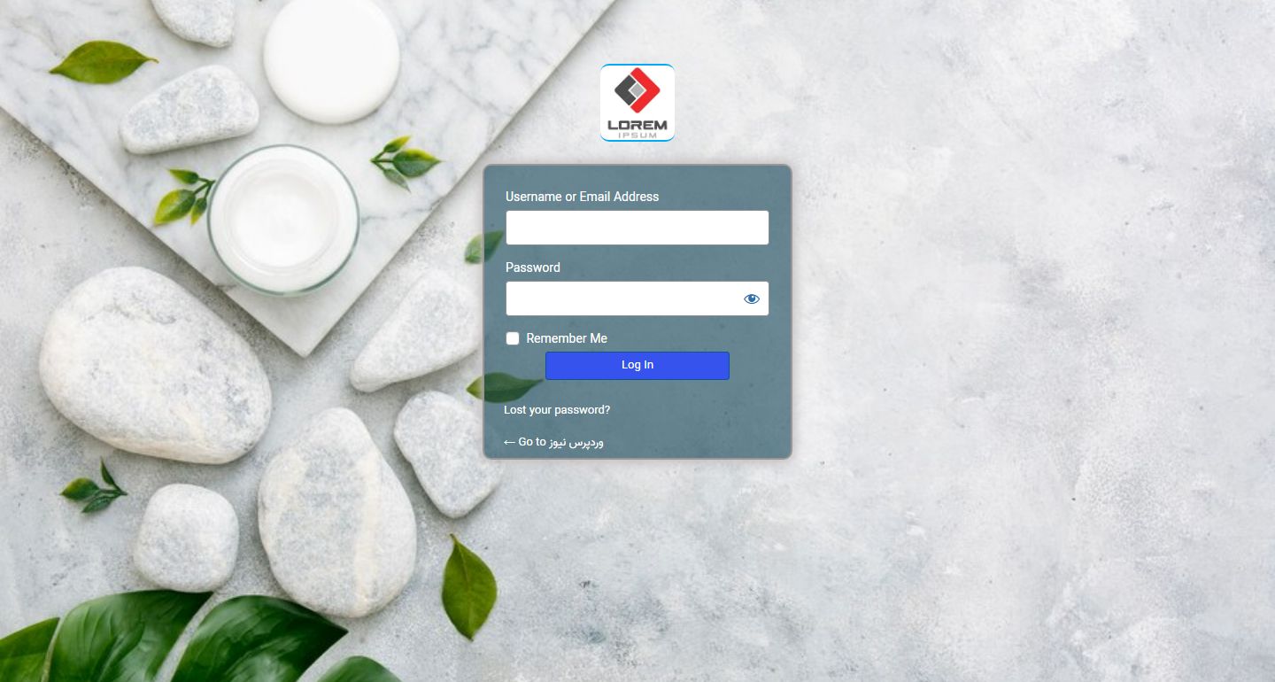**Login page preview ** Custom background on technology style