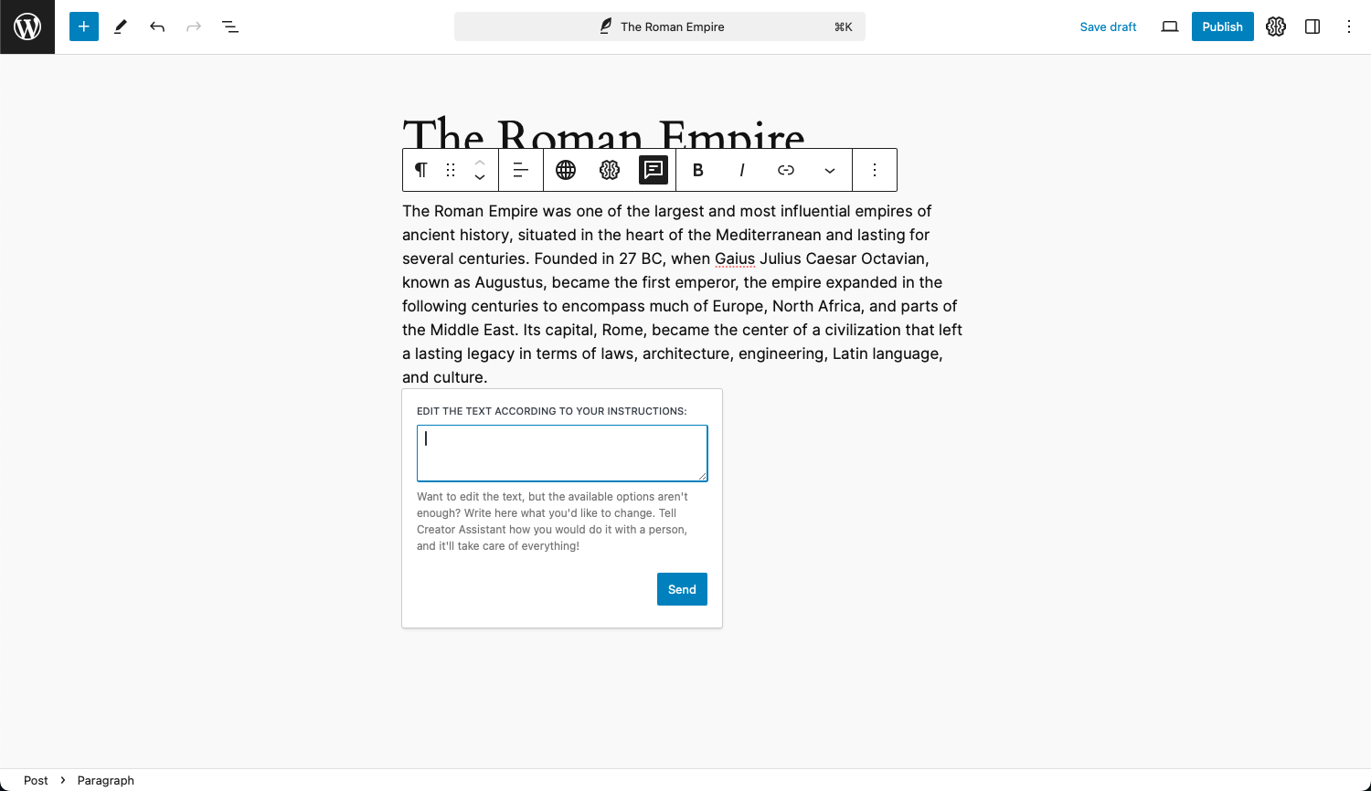 Set as Title: Clicking “Set as title” updates the post’s title and URL.