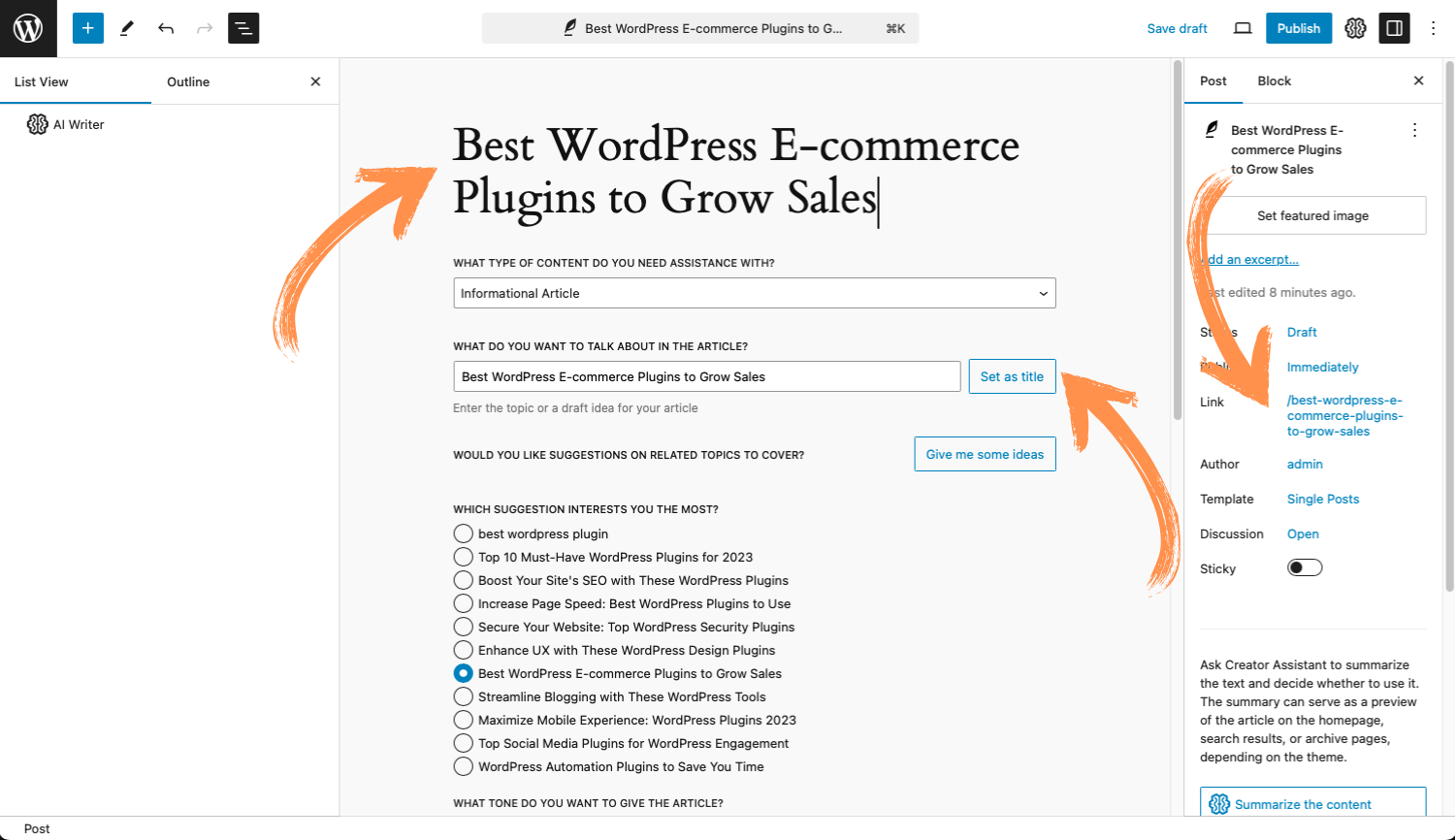 Edit with Custom Instructions: Add tailored instructions to adapt the text.