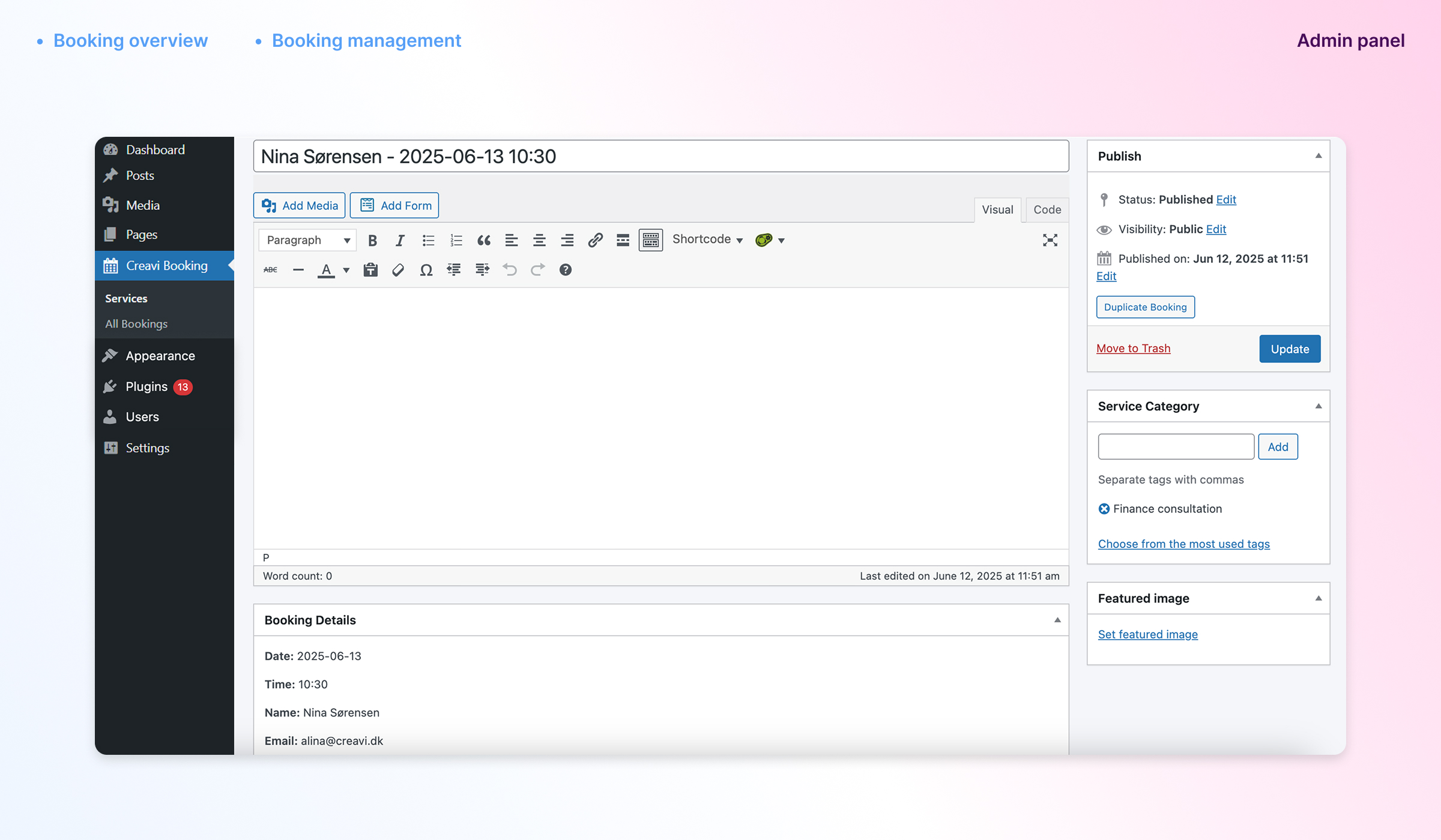 Frontend: mobile-optimized views for multiple services