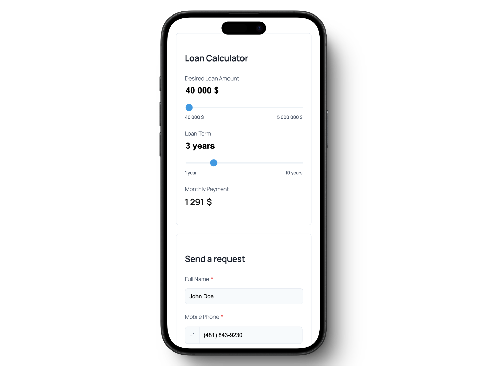 Mobile responsive view
