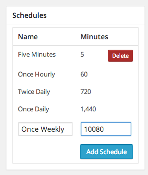 Creating new schedules is easy