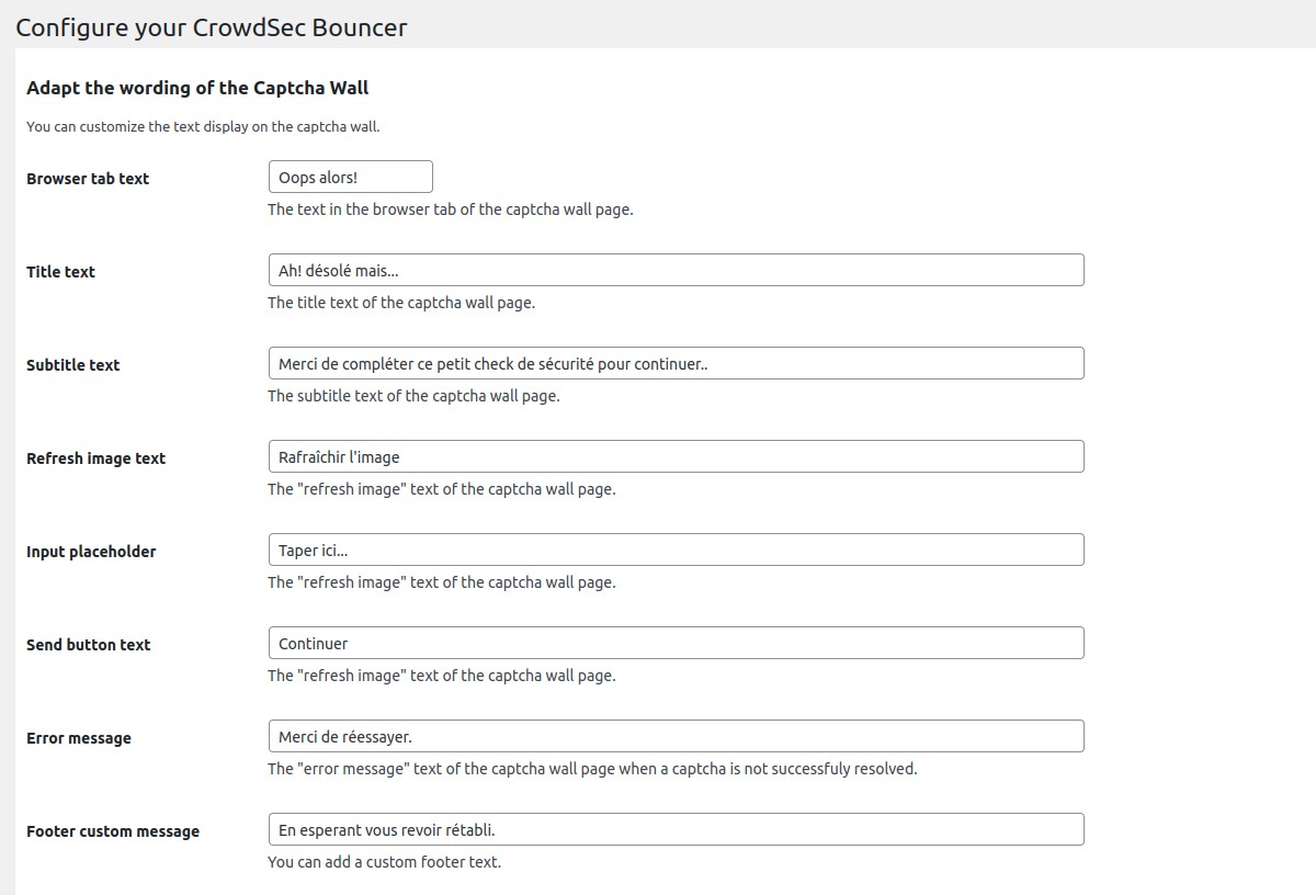 Customize the wall pages - Adapt the pages with your colors. You can also add custom CSS rules.