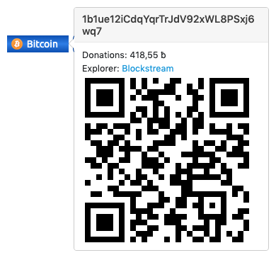 Bitcoin Donation Widget with QR Code