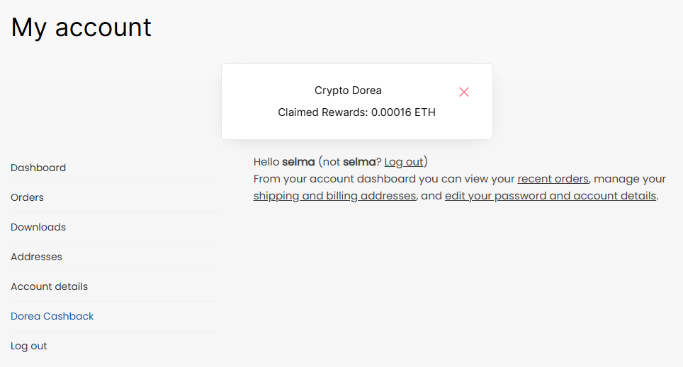 Claimed Rewards