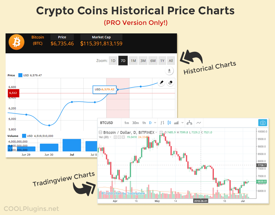 Coin Market Cap Plugin Coin detail Page