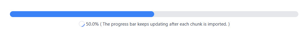View Progress using progress bar.