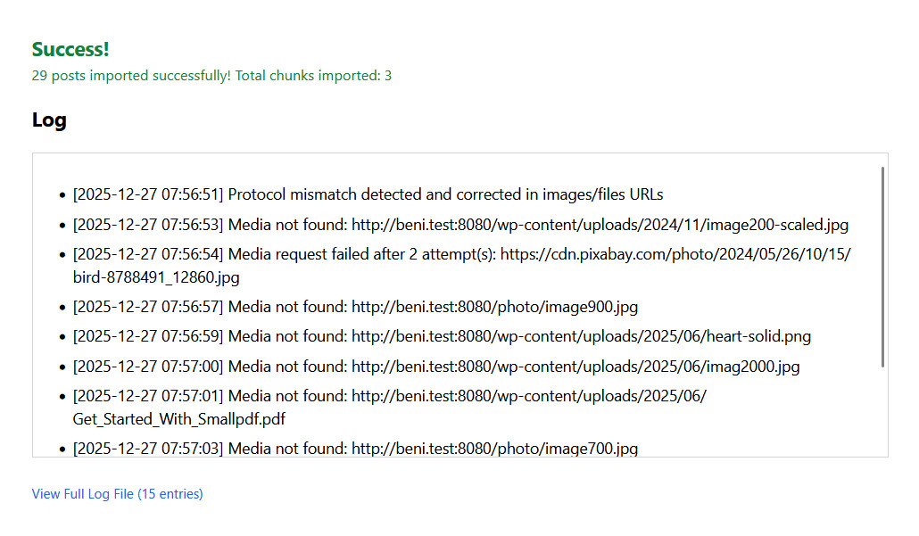 View Status message & logs.