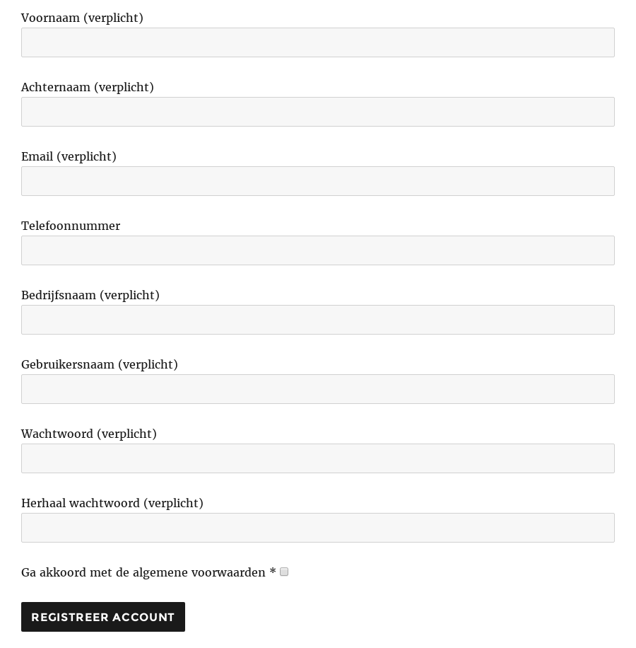 Signup form