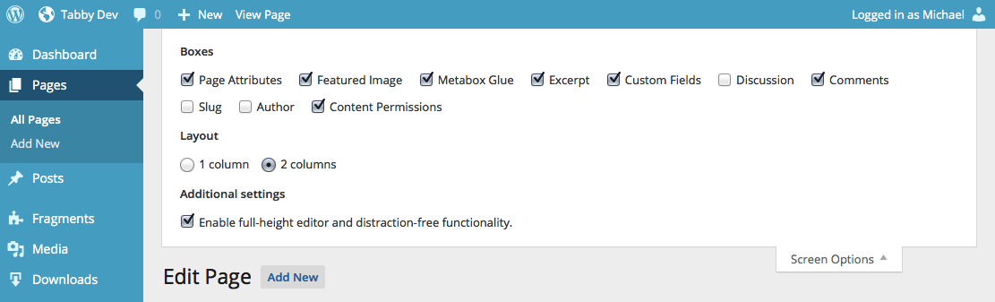 You can hide the 'Metabox Glue' metabox using the screen options for each post type.