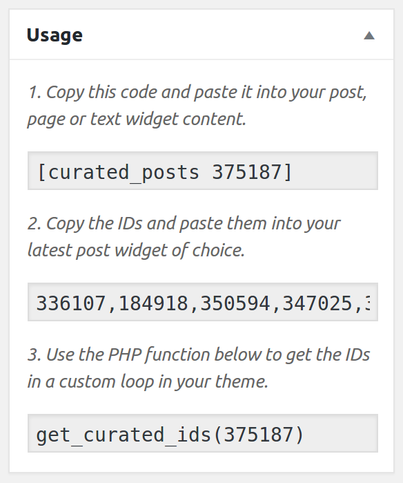 Copy and paste the shortcode into any post, page or widget.