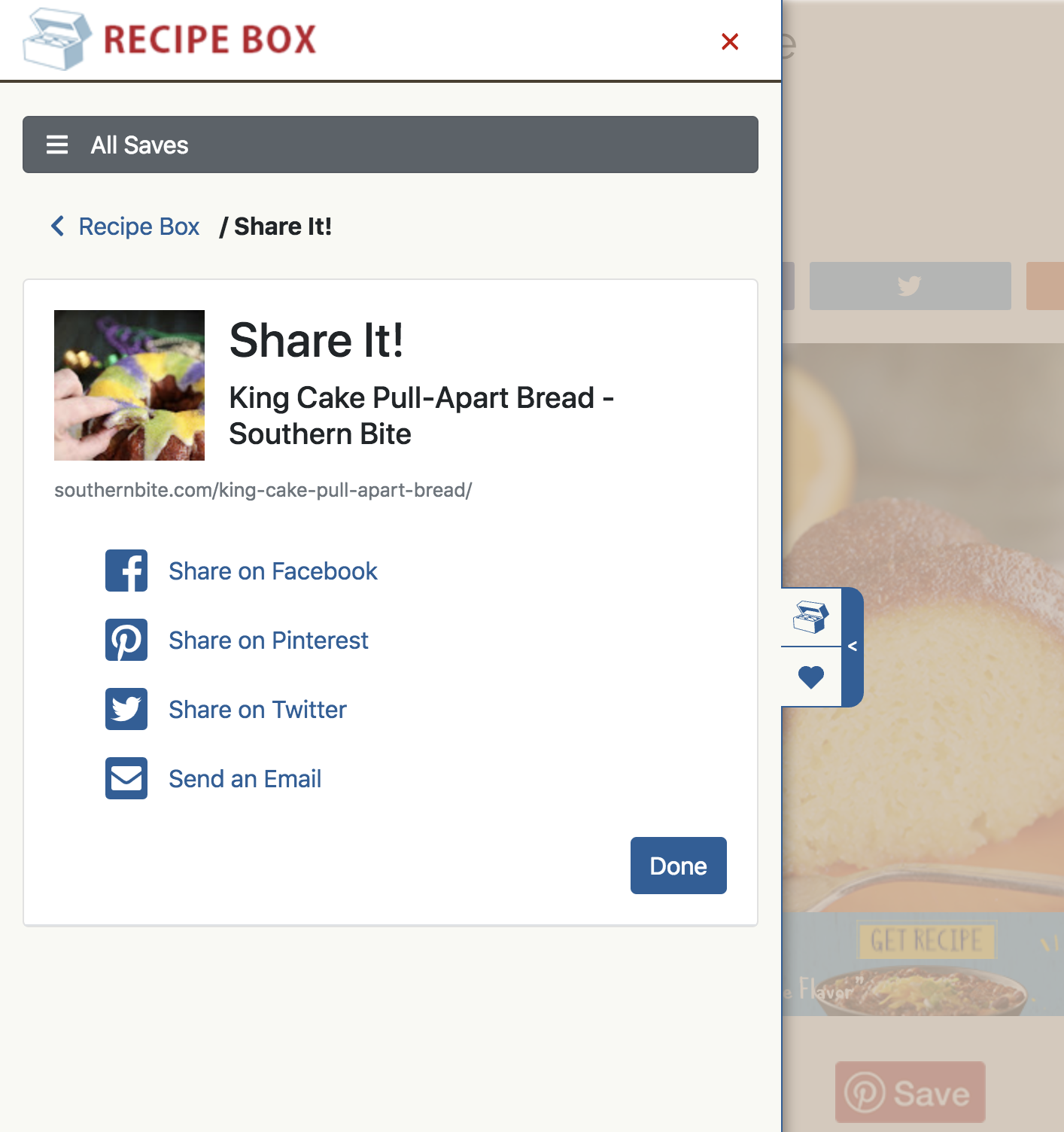 Built in social sharing.