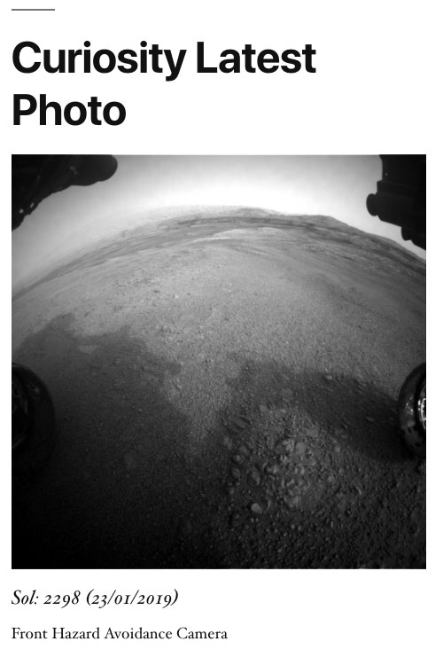 Curiosity Rover photo example