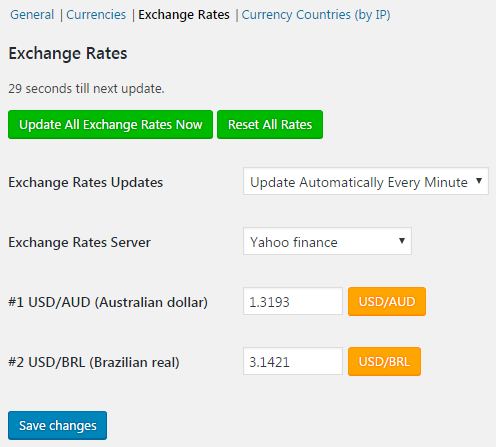 Currency Switcher for WooCommerce - Currency Countries (by IP).