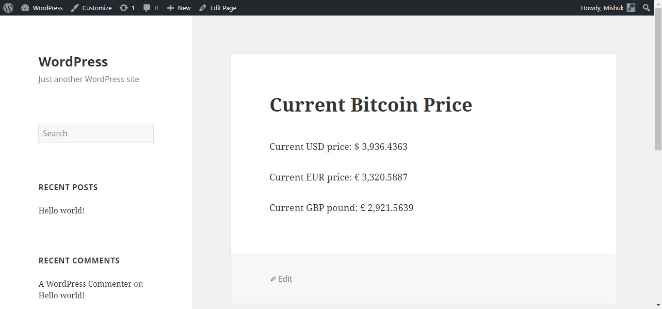 This is how the price will show