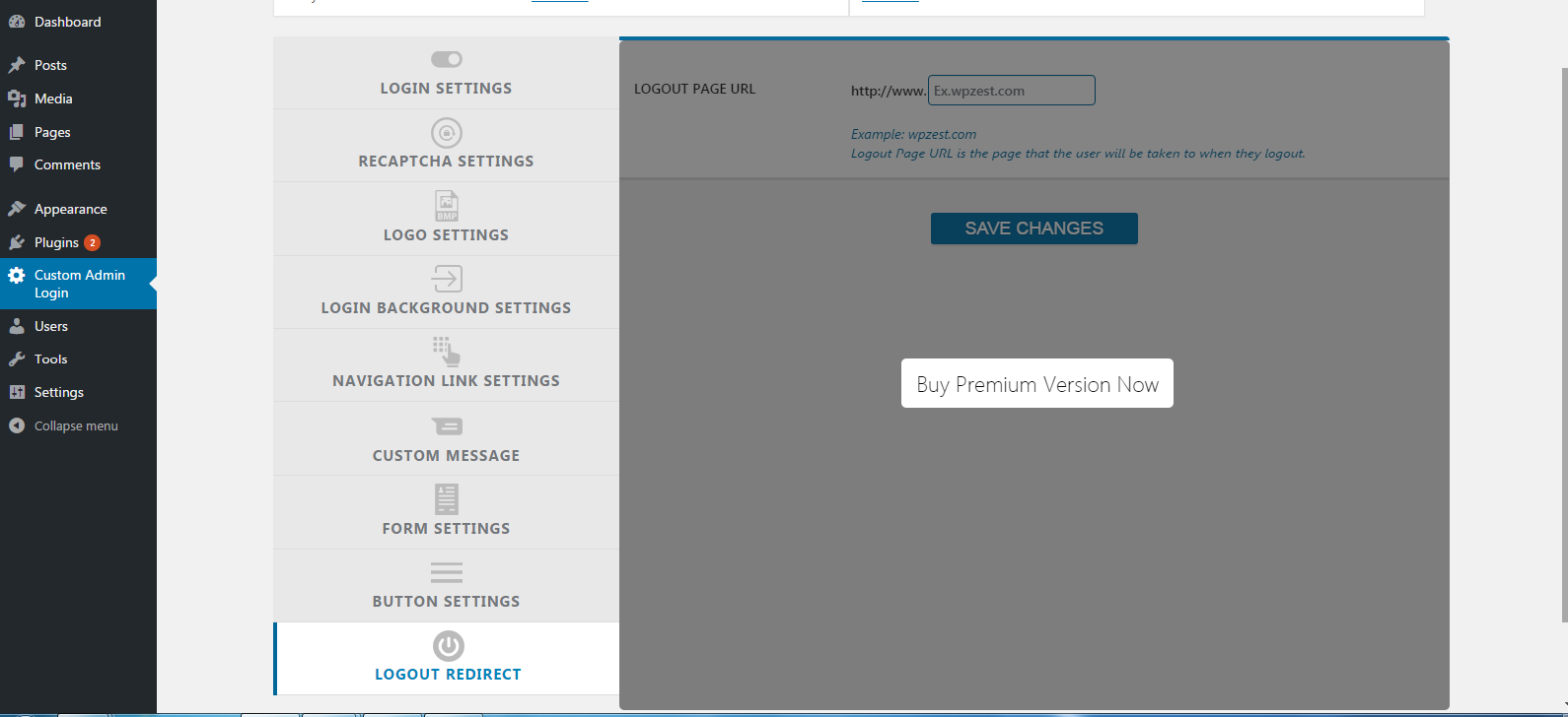 Customized Admin Login Page style