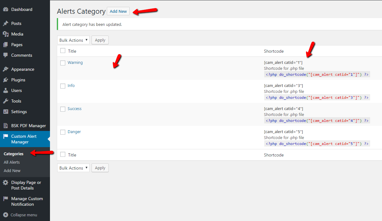 This is **category listing** view on backend.