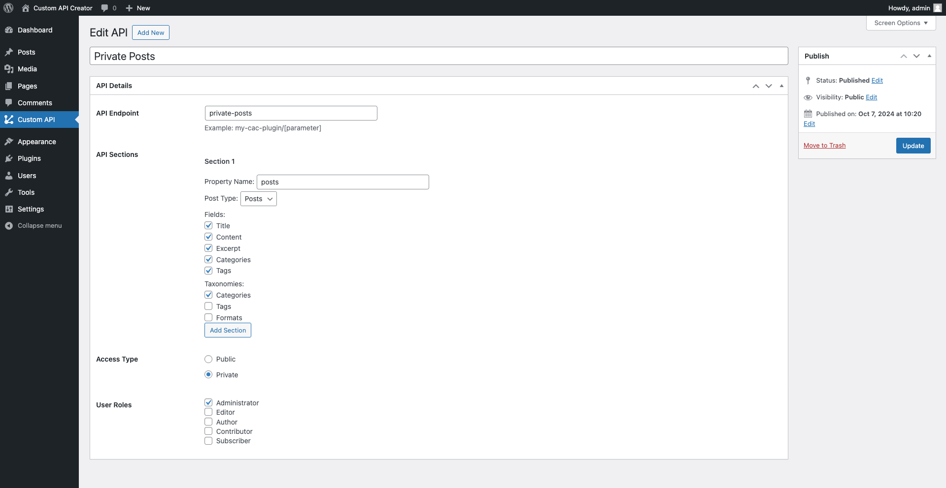 Manage End Point Page