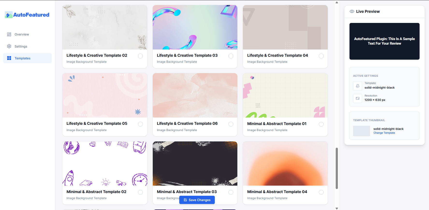 **Template Library** - Browse professional templates.