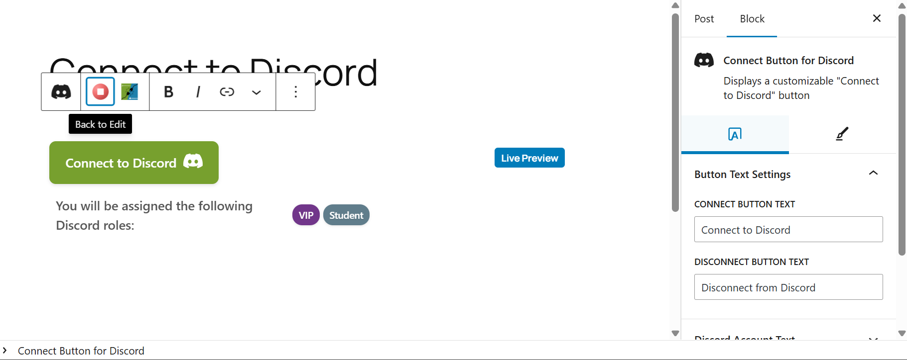Enable live preview for non-connected user