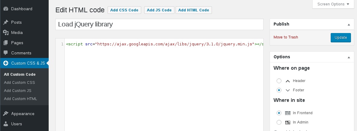 Add/Edit HTML