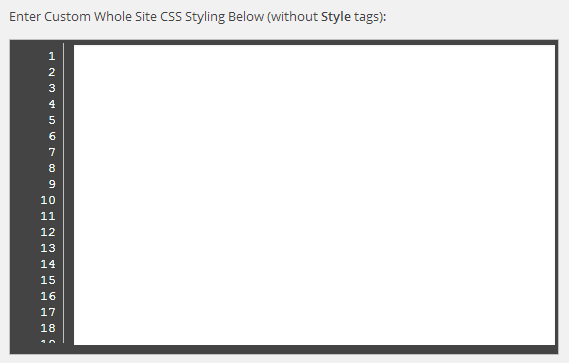 Add Custom Site / Post / Page Styling