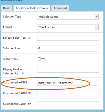 access control of field groups.