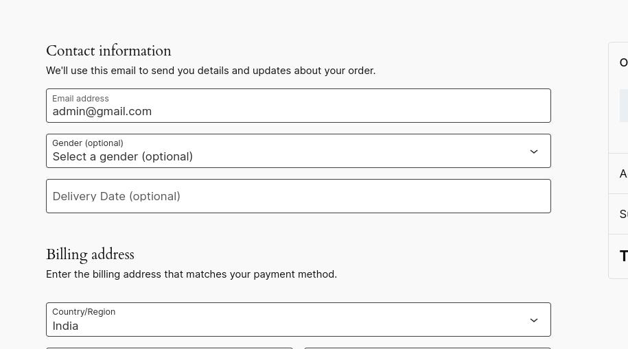 Custom field values shown in the WooCommerce admin order details.