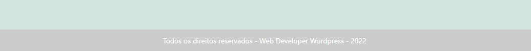 Ready! The plugin automatically shows the footer with the Description of your Wordpress installation and the current year.