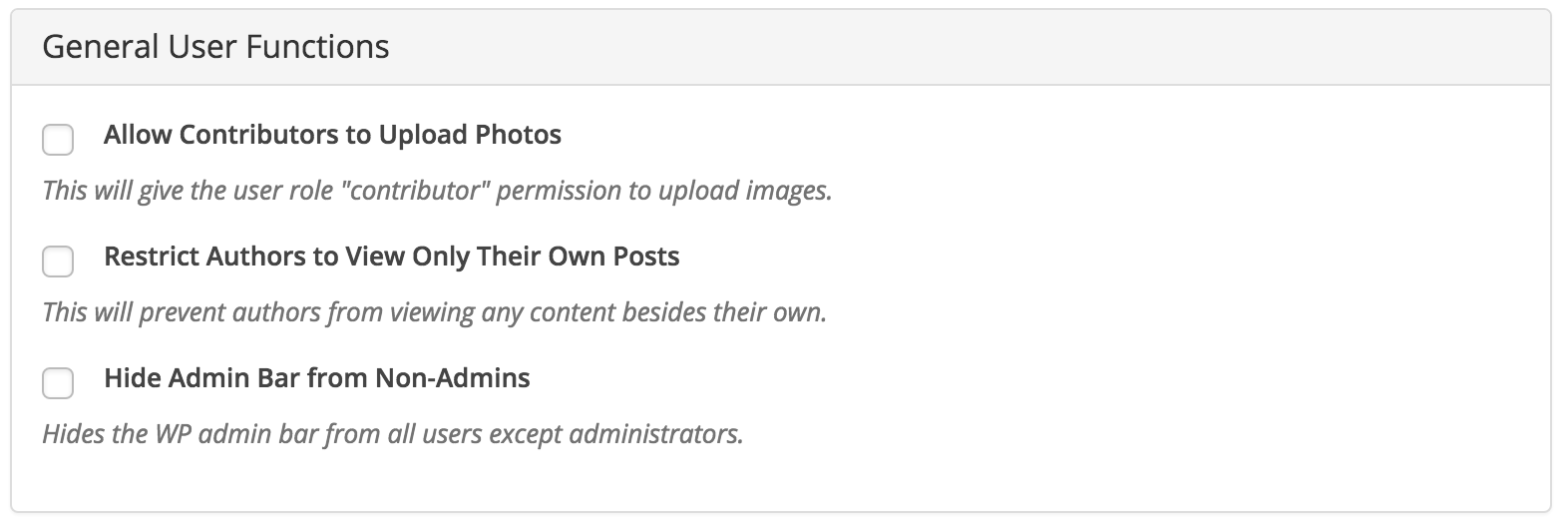 Custom Functions Starter Kit General User Functions