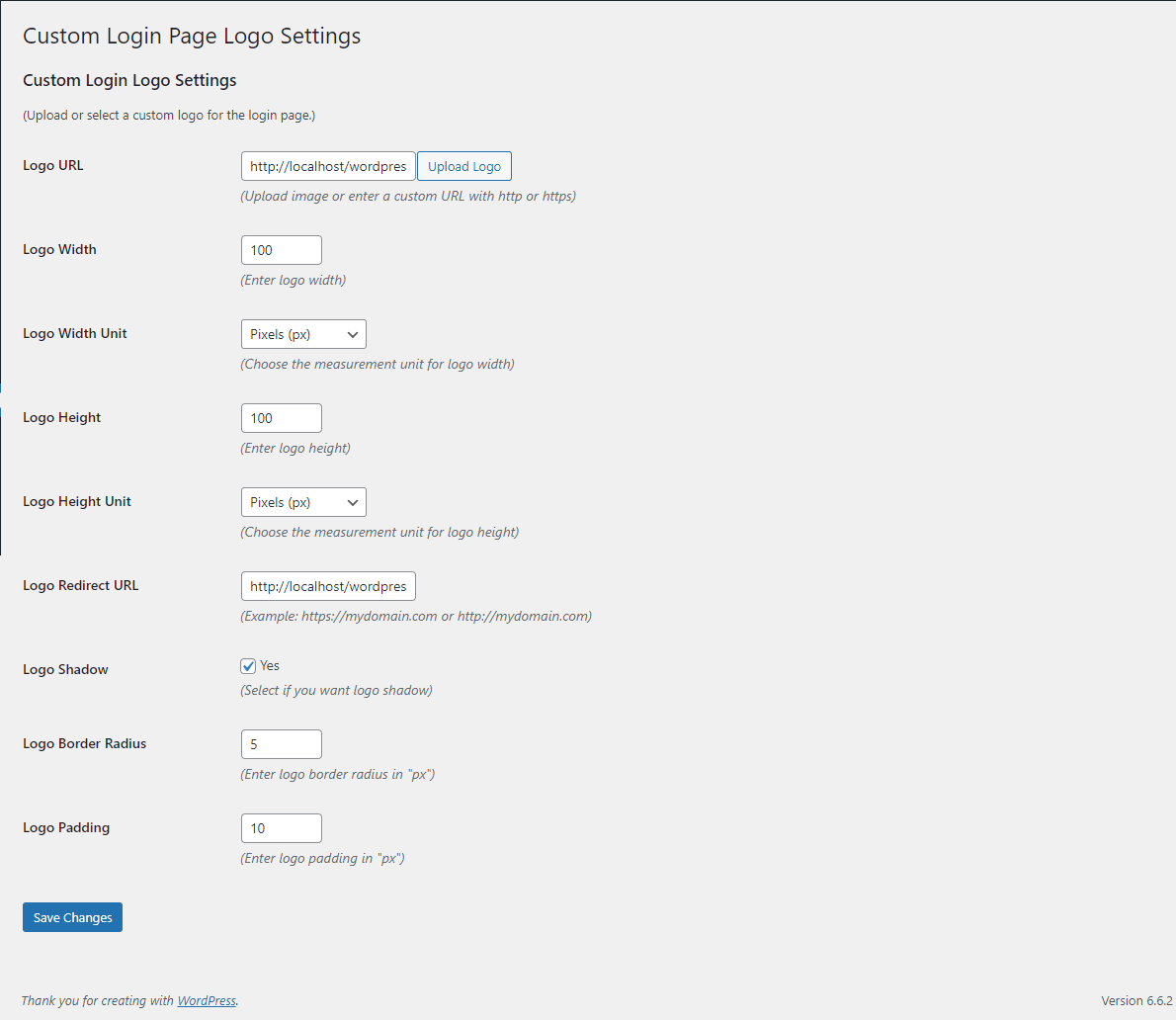 Image URL is displayed inside the input field (screenshot-3.png)