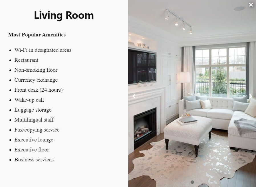 Popup room info