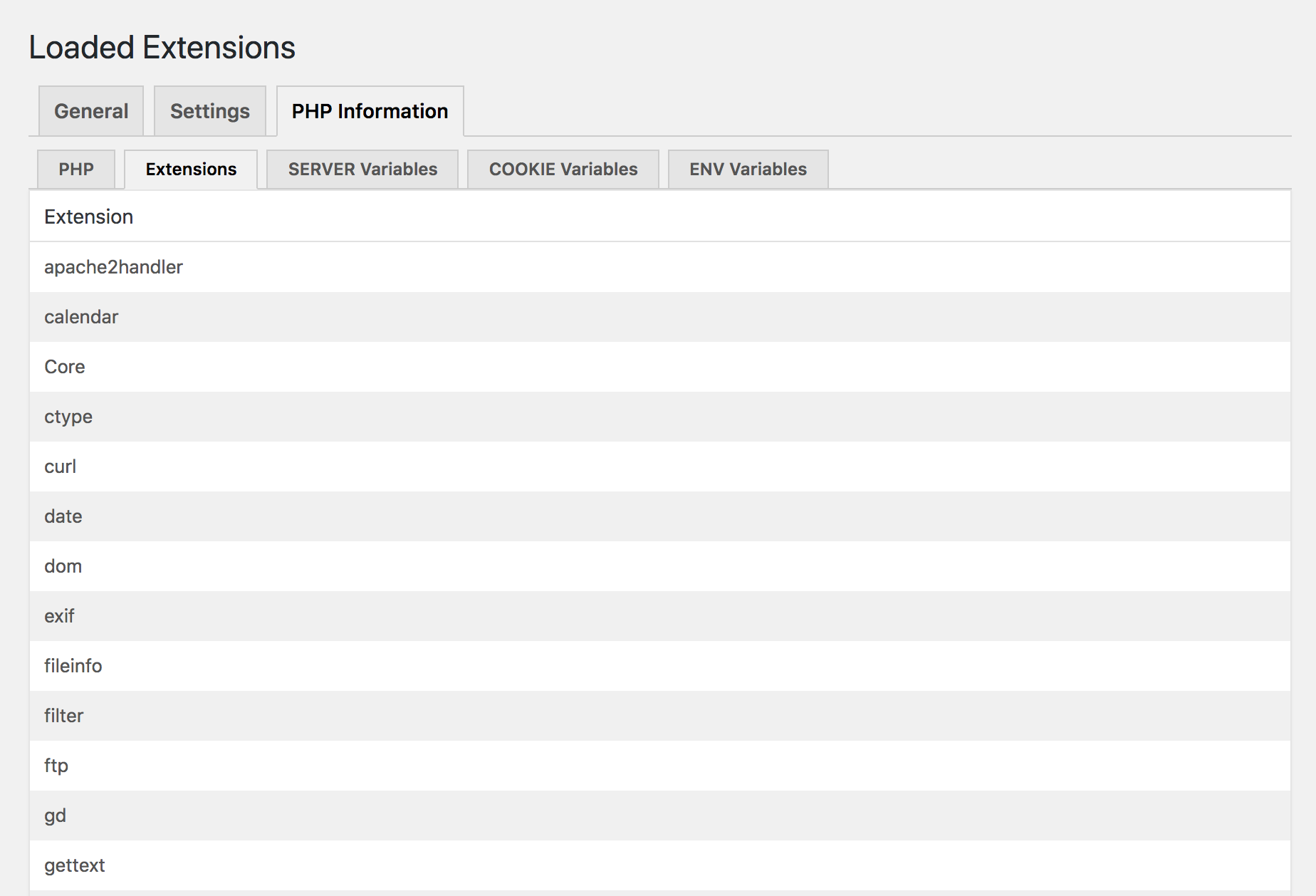 All $_SERVER variables.