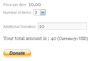Sample Donation Widget