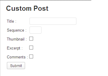 Wordpress Custom Post