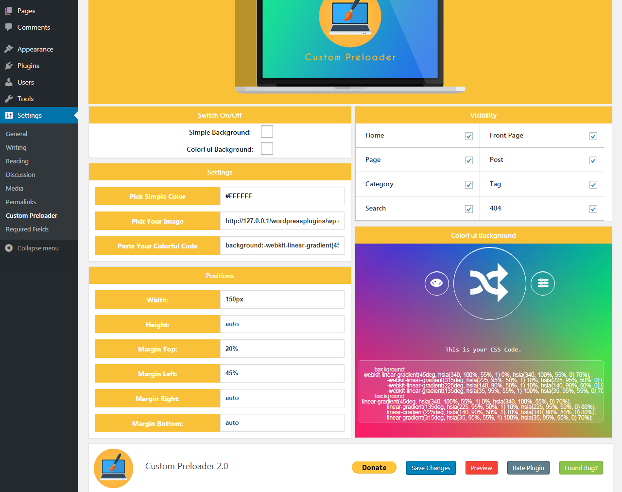 Custom Preloader Page
